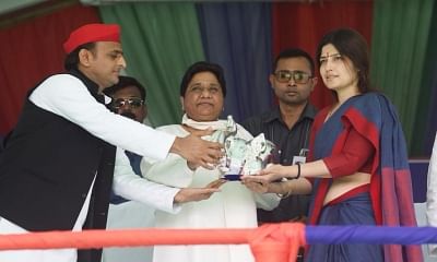 Kannauj: Samajwadi Party President Akhilesh Yadav, Bahujan Samaj Party (BSP) supremo Mayawati and SP