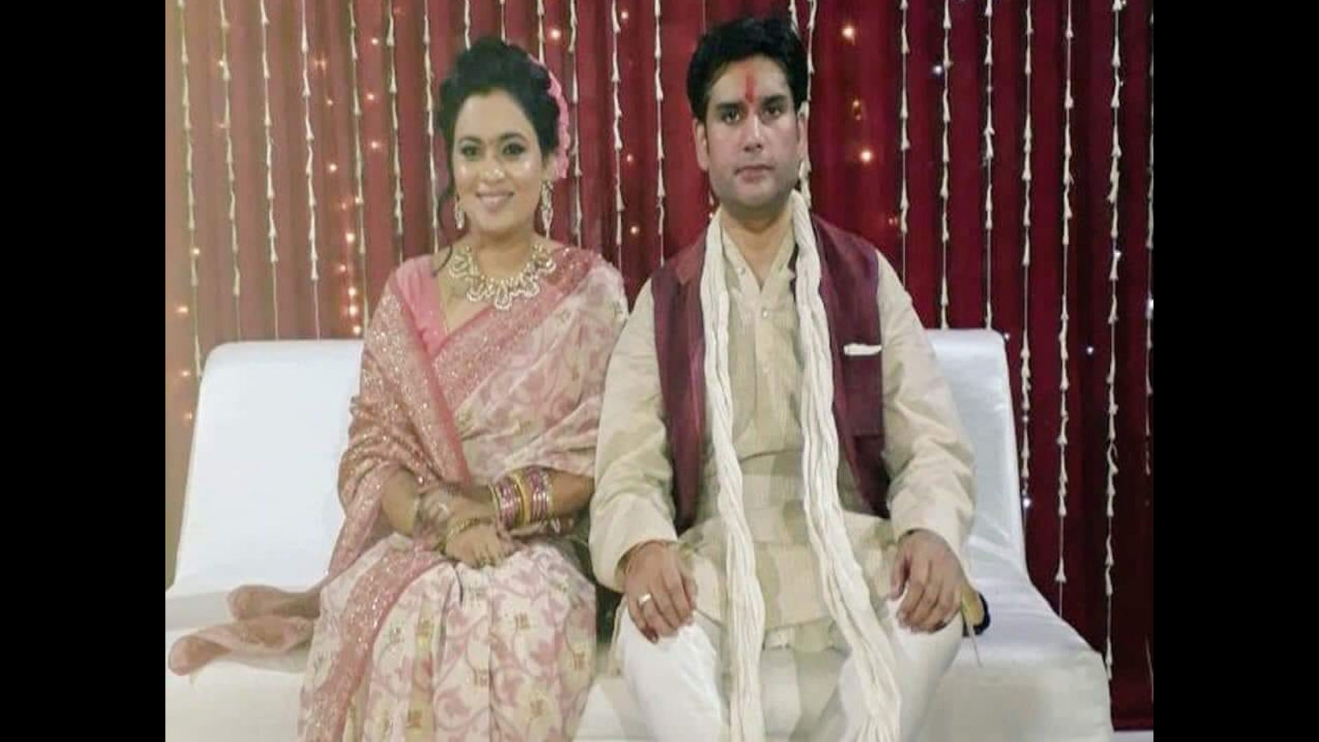 Rohit Shekhar Tiwari and his wife Apoorva Shukla.