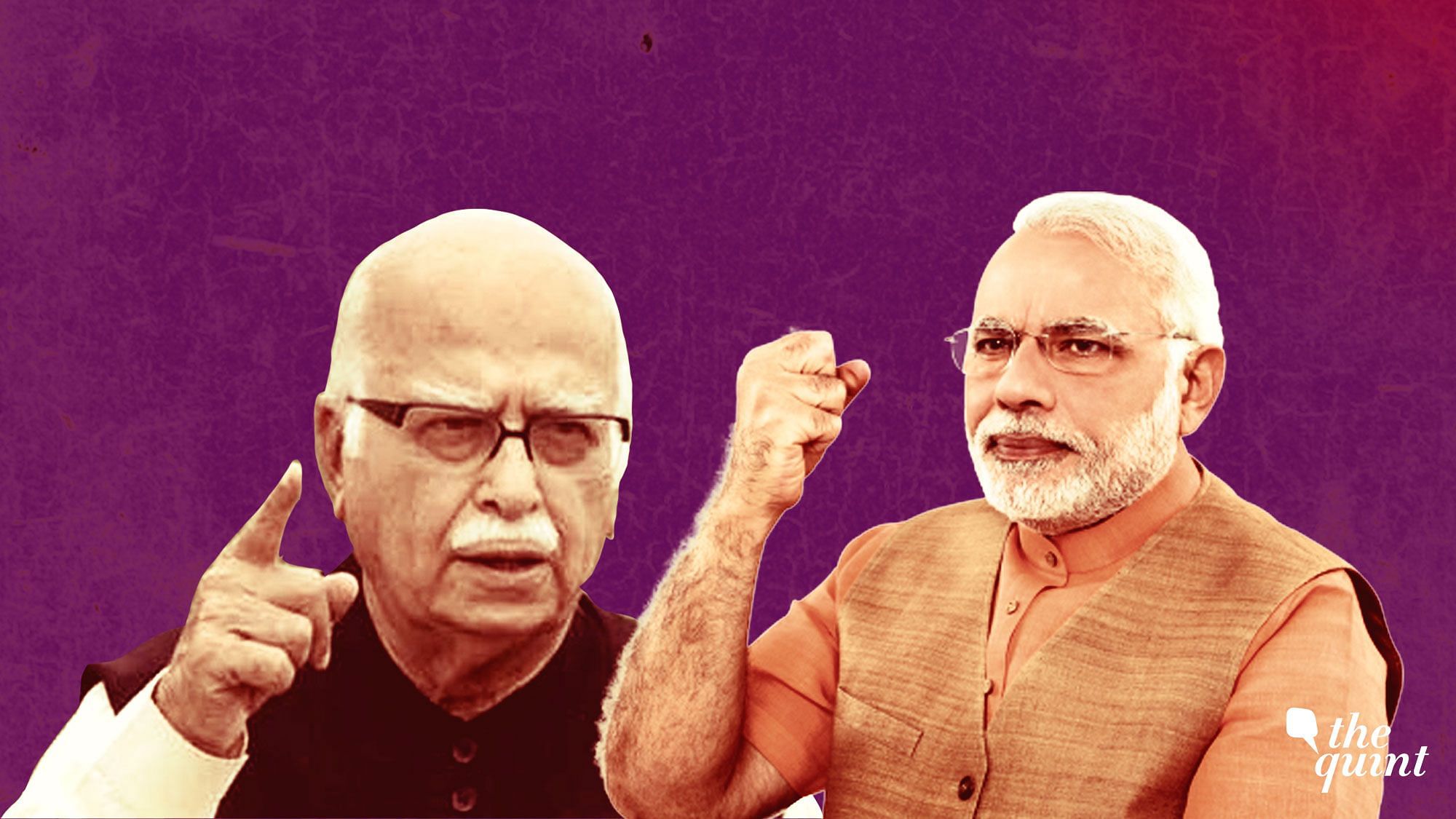 Senior BJP leader LK Advani and Prime Minister Narendra Modi.