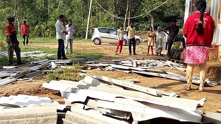 More than 50 houses were damaged after a spell of rainfall hit Kodagu district of Karnataka,