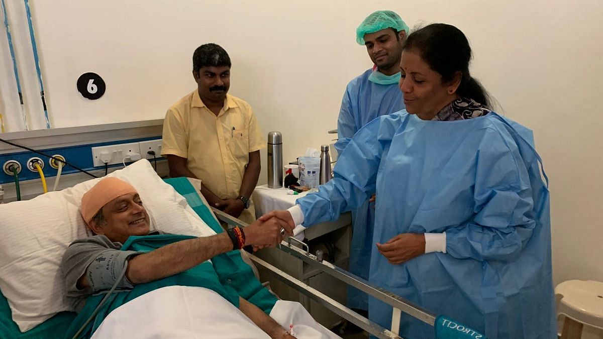 A Recovering Tharoor Thanks  Yechury, Sitharaman For ‘Good Wishes’