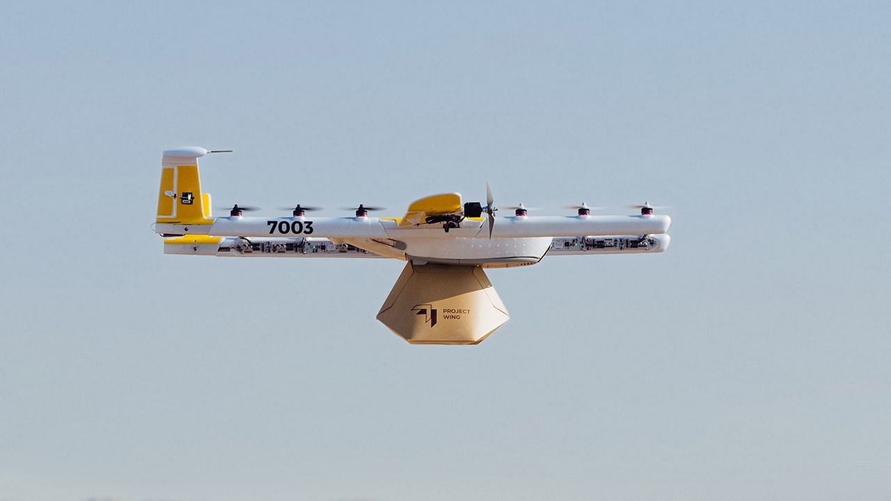 This drone from Wing will be used to deliver goods.&nbsp;