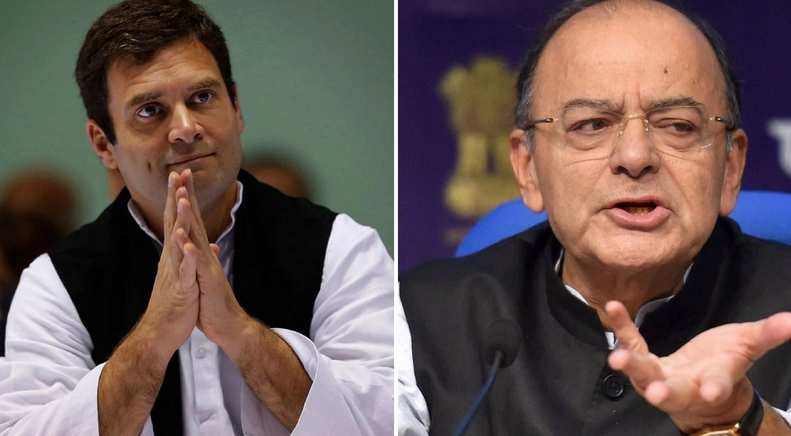 Congress&nbsp; president Rahul Gandhi and Finance Minister Arun Jaitley