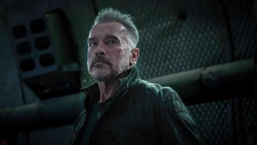 Arnold Schwarzenegger’s look in <i>Terminator Dark Fate</i>.