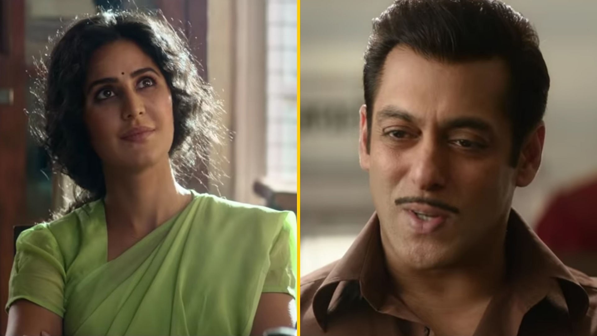 Katrina Kaif and Salman Khan in the trailer for <i>Bharat</i>.