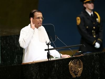 Sri Lankan President Maithripala Sirisena. (Xinhua/Qin Lang/IANS)