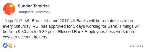 There has been no official notification from the RBI to this effect.