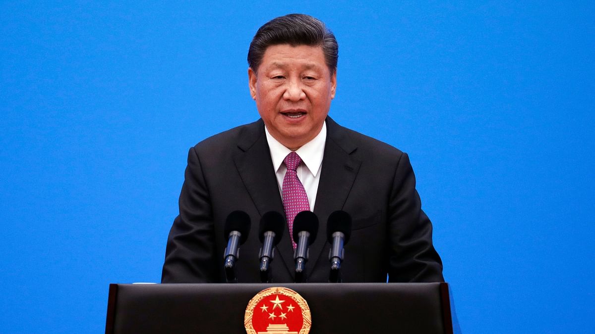 Chinese President Xi Jinping speaks at a press conference after charing the round table summit of the Belt and Road Forum in Beijing, Saturday, 27 April, 2019.