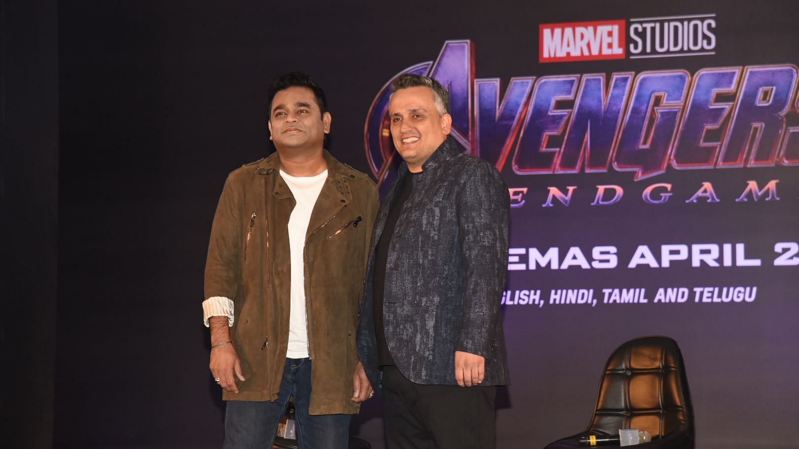 Joe Russo and A R Rahman at the event.