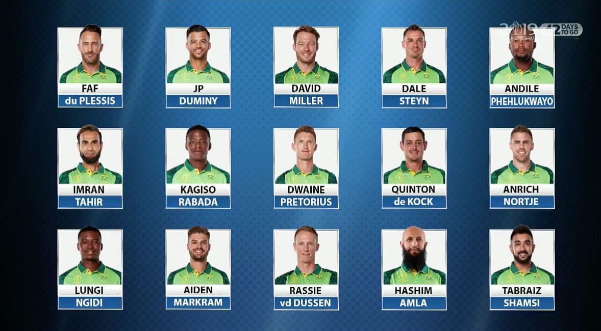 Hashim Amla is part of South Africa’s 15-man World Cup squad that will be led by Faf du Plessis.