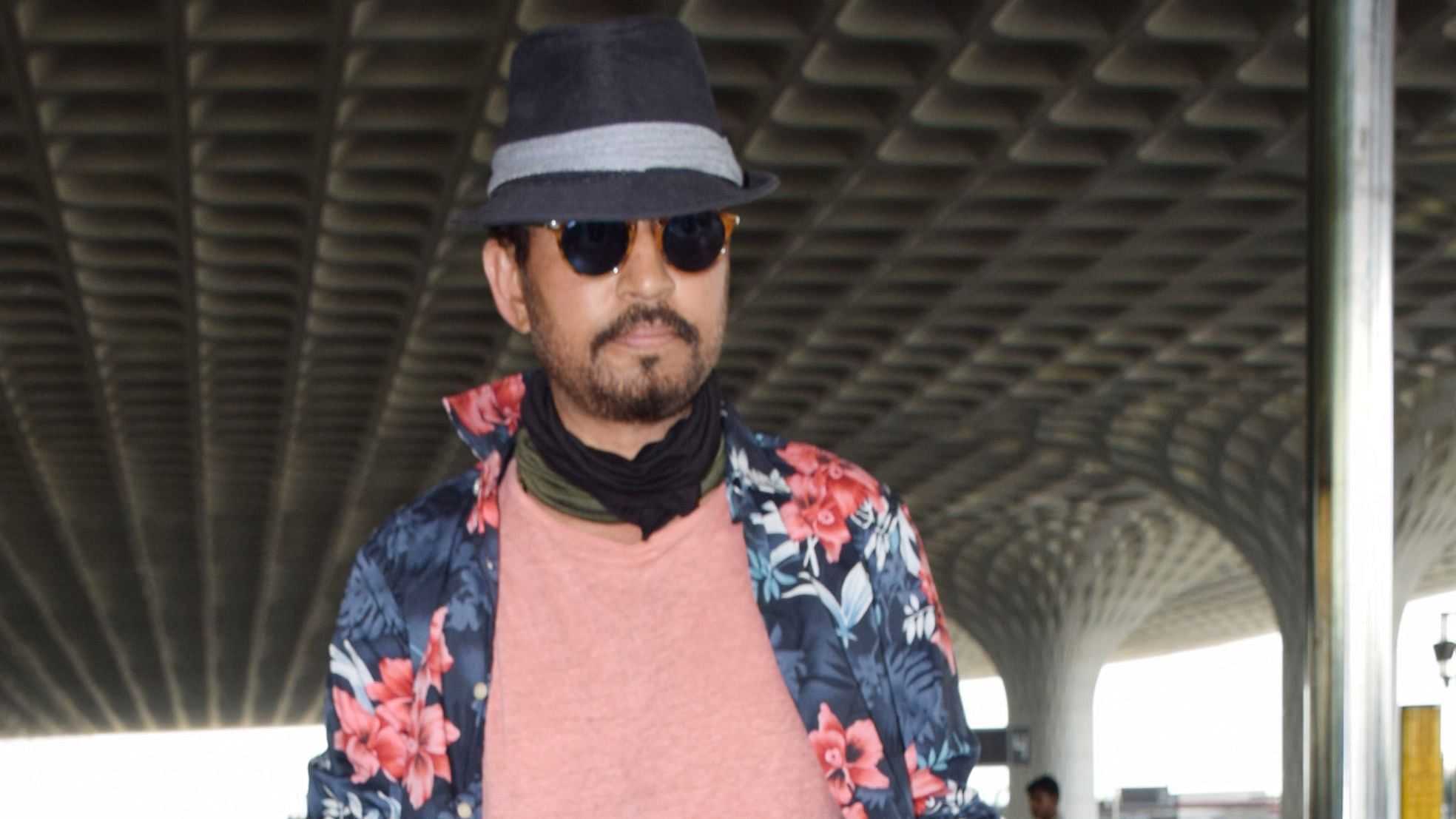 Irrfan Khan clicked on his return to India.