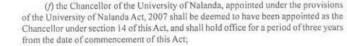 Nalanda University clarified that he was not paid any salary.