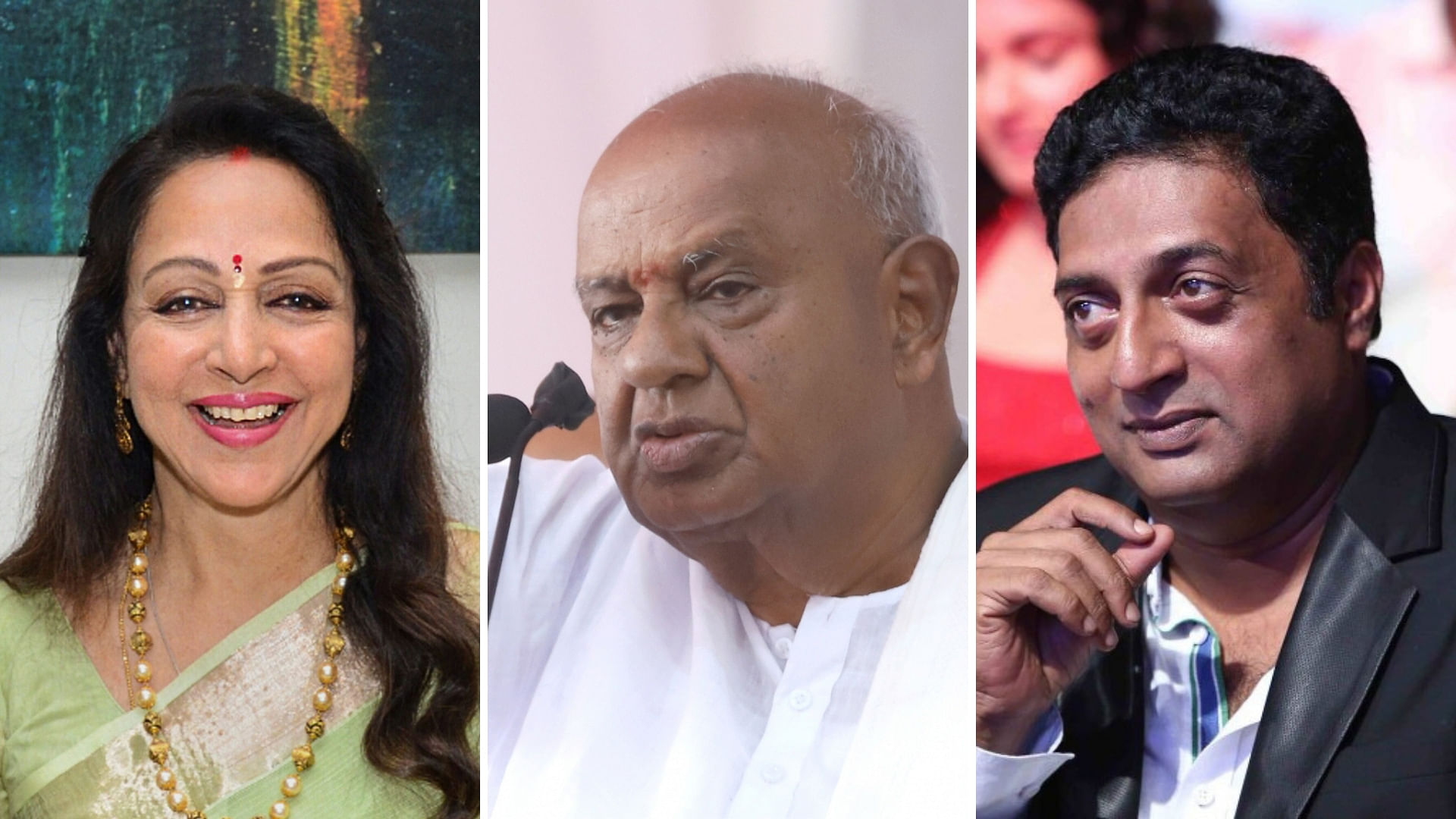 Hema Malini, HD Deve Gowda and Prakash Raj are among the key contestants in the second phase of polling for the Lok Sabha elections.&nbsp;
