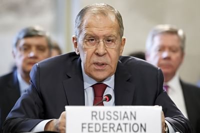 GENEVA, Nov. 28, 2018 (Xinhua) -- Russian Foreign Minister Sergey Lavrov (front) delivers a speech during the Geneva Conference on Afghanistan at the European headquarters of the United Nations in Geneva, Switzerland, Nov. 28, 2018. A top Afghan security official said that a conference that ended here Wednesday has put a renewed focus on a peace process owned and led by those in the country, and now it is up to Taliban to come forward and play a constructive role. (Xinhua/POOL/Salvatore Di Nolfi