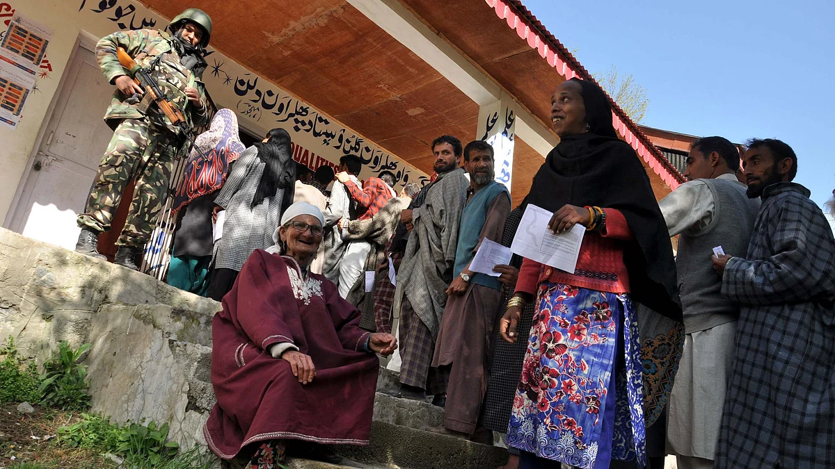 According to officials, 10.2 per cent overall polling was recorded in Kulgam district.