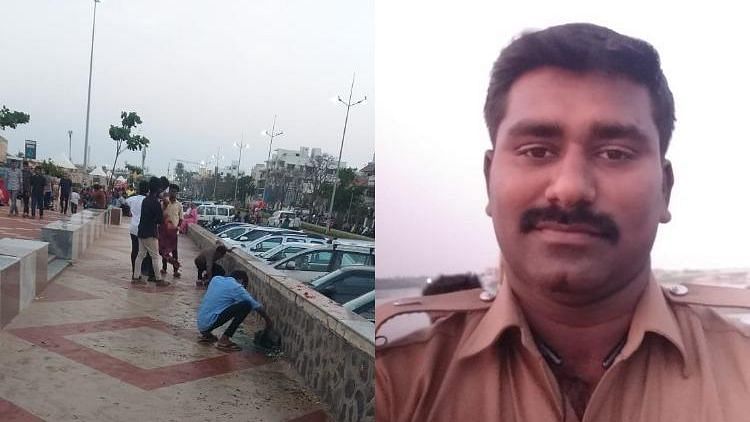Chennai cop Ebin Christopher noticed the footpath littered with cardboard boxes and cake crumbs and made the students responsible for it clean up after themselves.