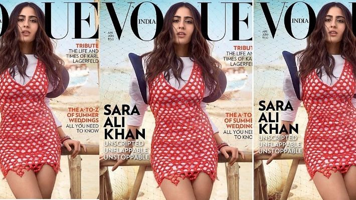 Sara Ali Khan on the cover of Vogue India’s April cover.