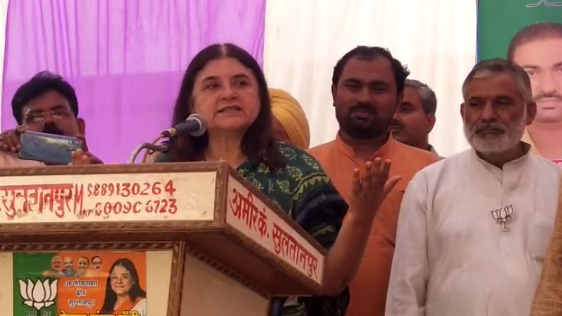 Maneka Gandhi said that she had “already won” the upcoming poll and attempted to coerce people into voting for her.
