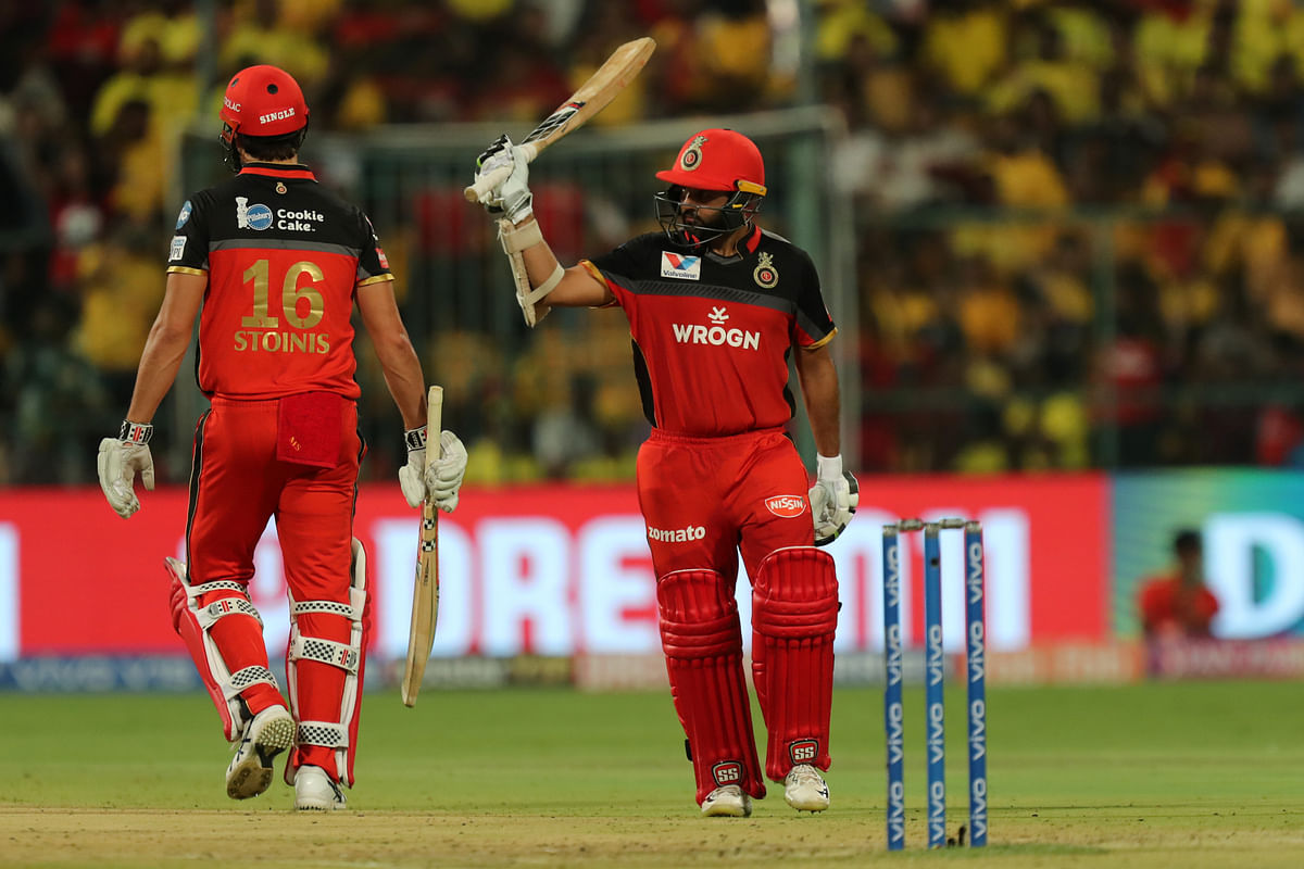 Royal Challengers Bangalore scored 161 for 7 against Chennai Super Kings in an IPL encounter in Bengaluru on Sunday.