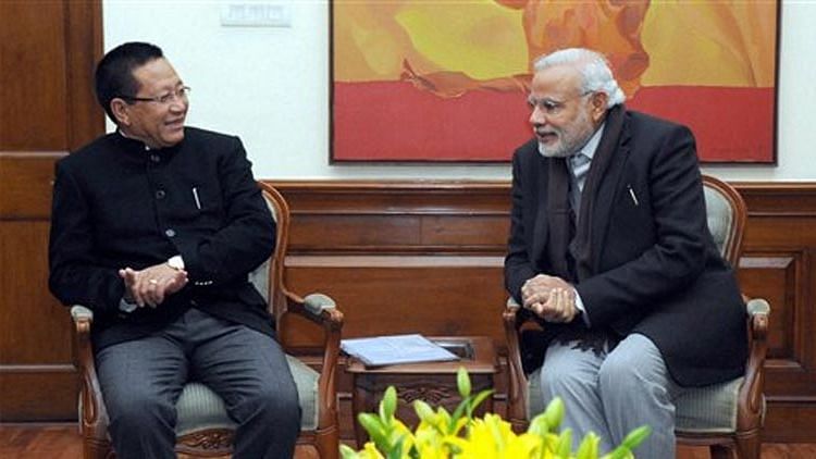 Nagaland chief minister Zeliang with Prime Minister Narendra Modi in February this year.