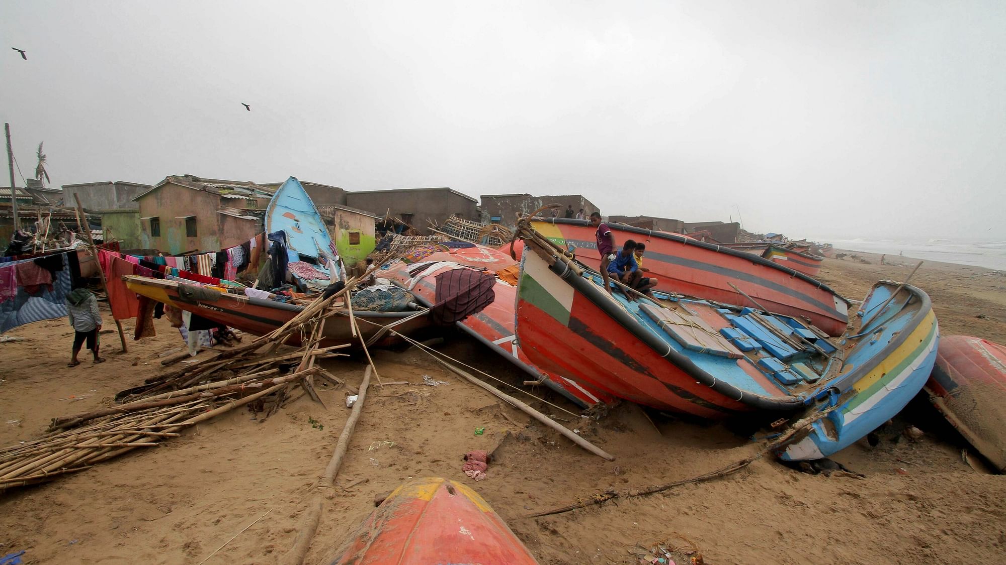 Damage caused after Cyclone Fani made landfall on 3 May.