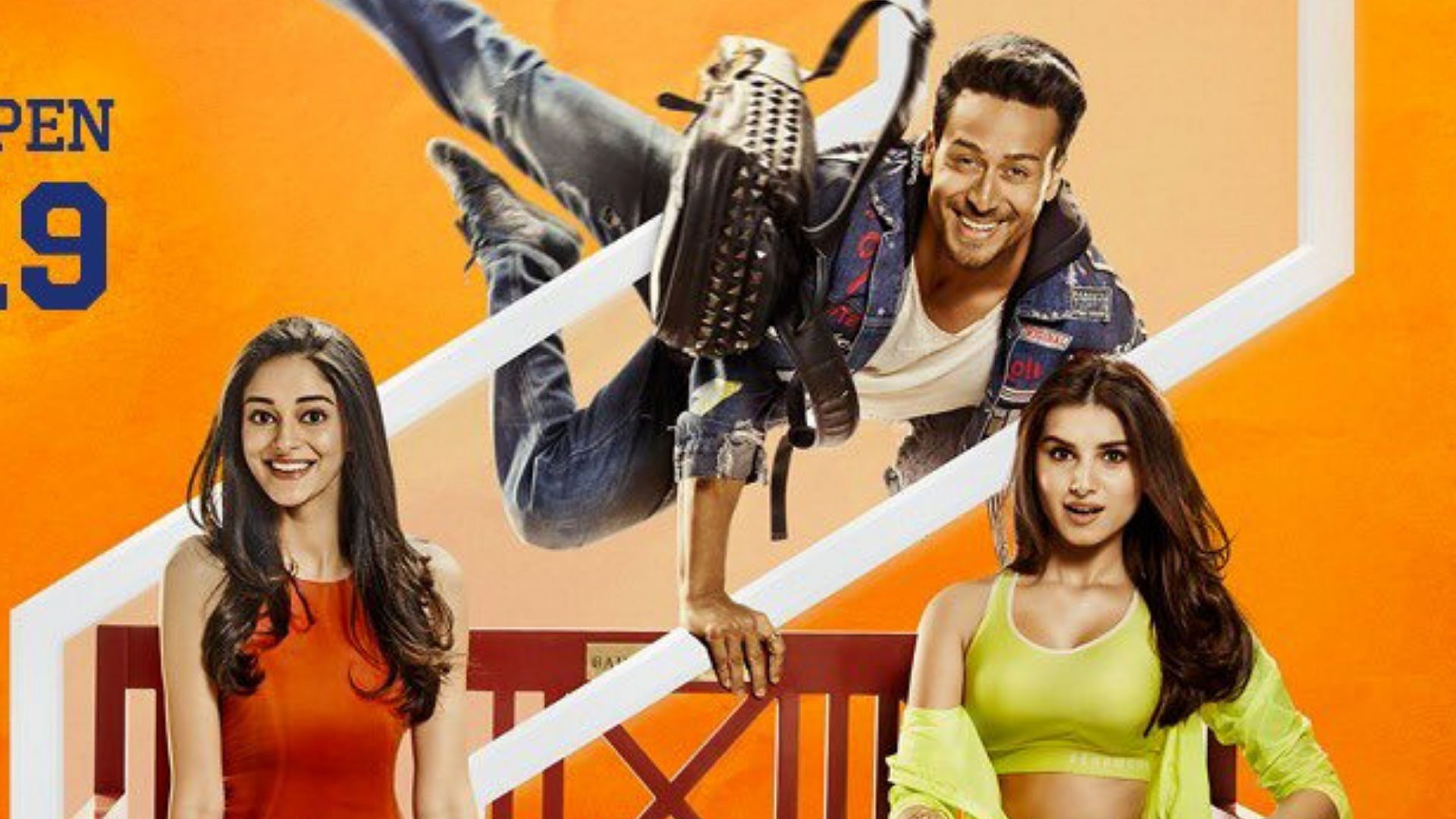 Ananya Panday, Tiger Shroff and Tara Sutaria in a poster for <i>Student of the Year 2</i>.