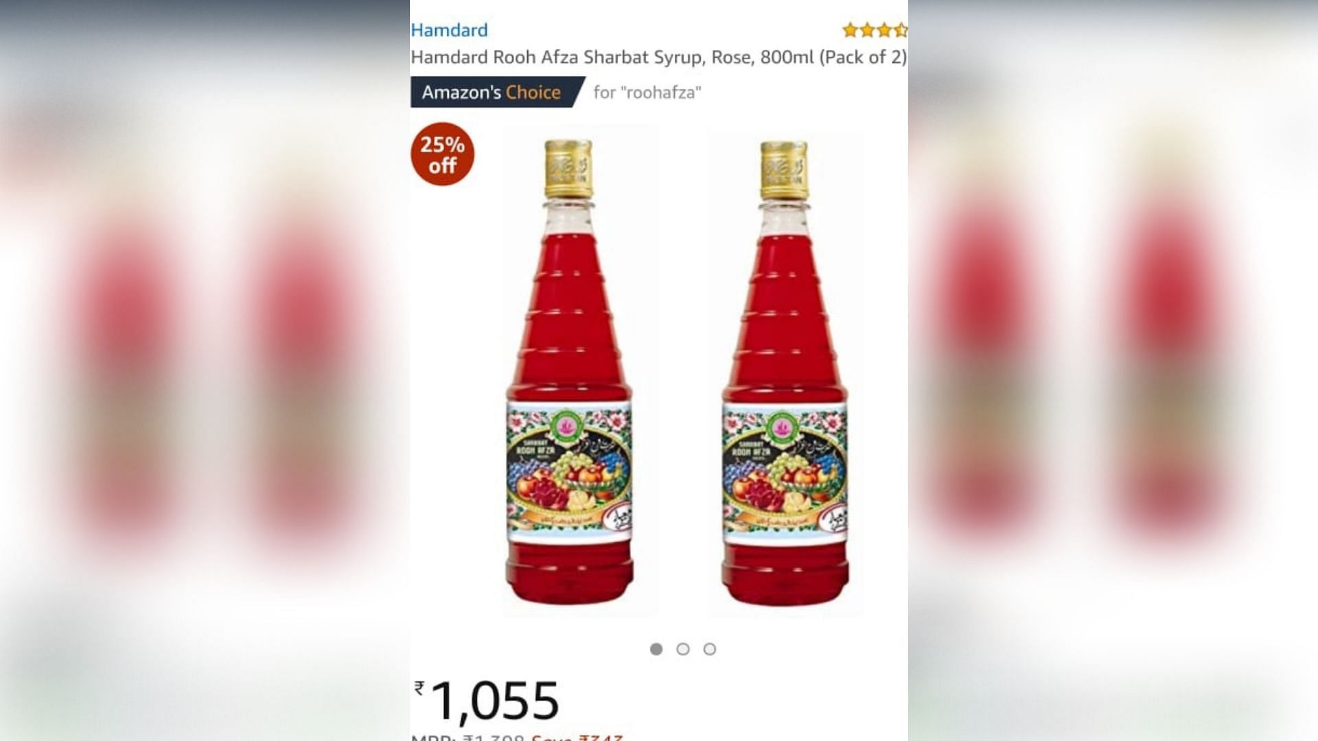 The supply of the rose-flavoured syrup was reported to be in shortage recently.