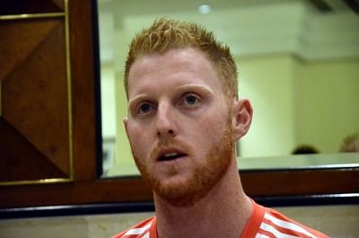 Mumbai: England cricketer Ben Stokes during a press conference ahead of ICC T20 World Cup in Mumbai on March 9, 2016. (Photo: IANS)