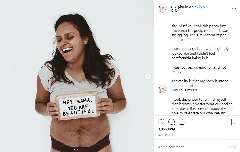 New mothers are sharing unfiltered pictures of their postpartum bodies to encourage body positivity.