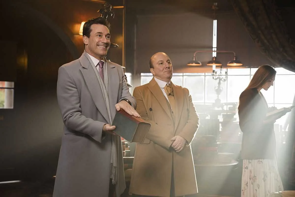 Jon Hamm plays the angel Gabriel in <i>Good Omens</i>.