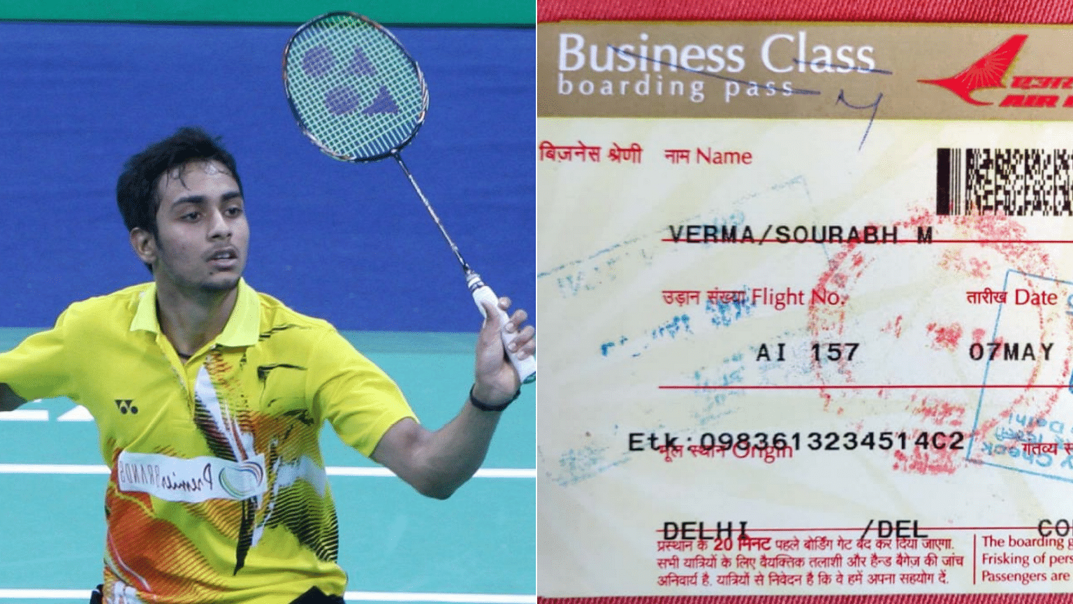 Shuttler Sourabh Verma on Sunday, 26 May, slammed the Air India support staff for damaging his bag in transit.
