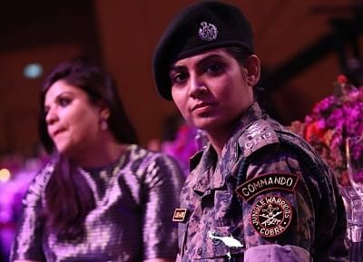 Usha Kiran, the youngest female CRPF officer to become a part of Commando Battalion for Resolute Action (CoBRA) and currently serving in the volatile Bastar region of Chhattisgarh.