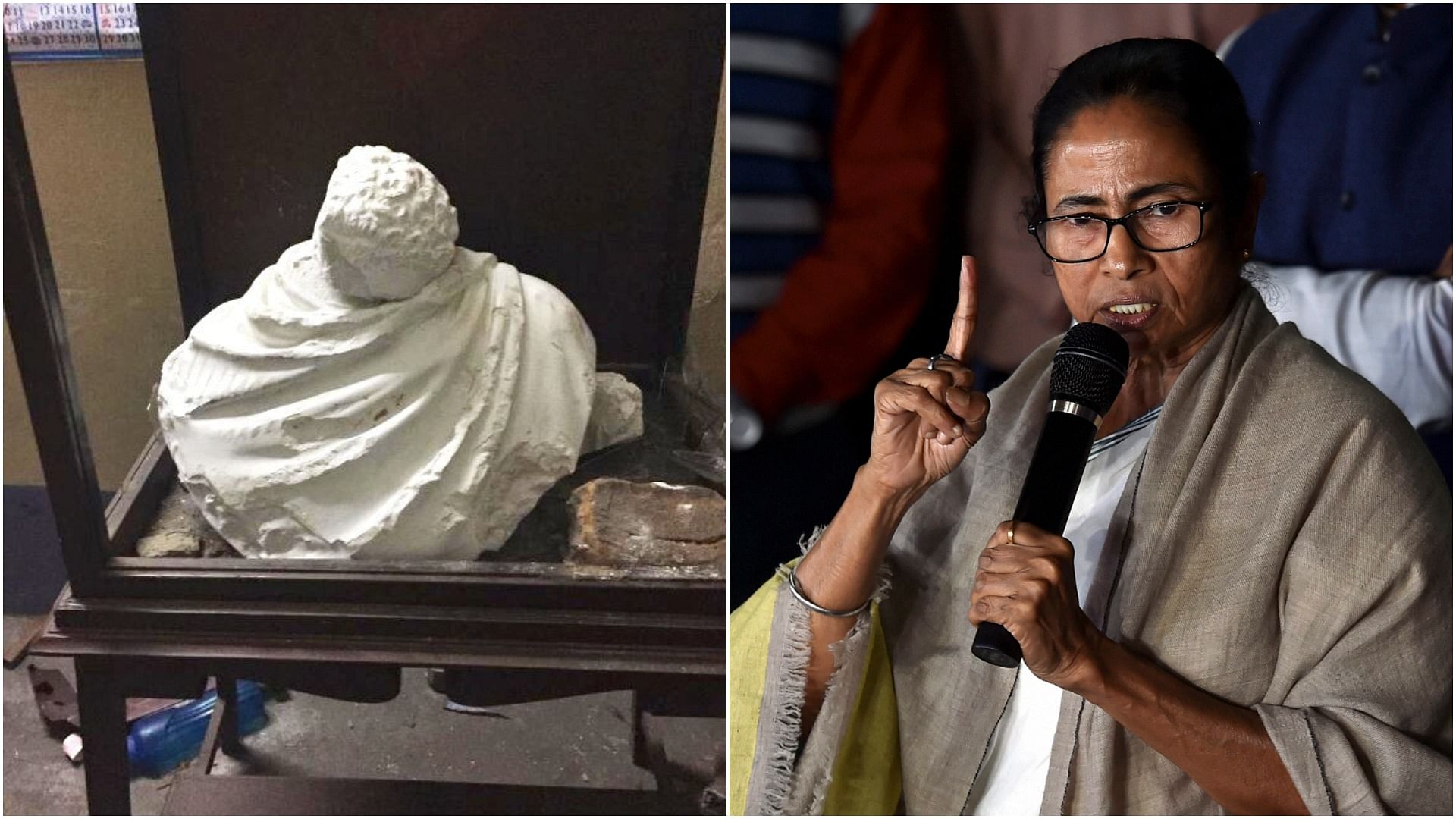 Kolkata: A statue of Ishwarchandra Vidyasagar which was vandalised at Vidyasagar College in clashes that broke out during BJP President Amit Shah’s roadshow in the city.