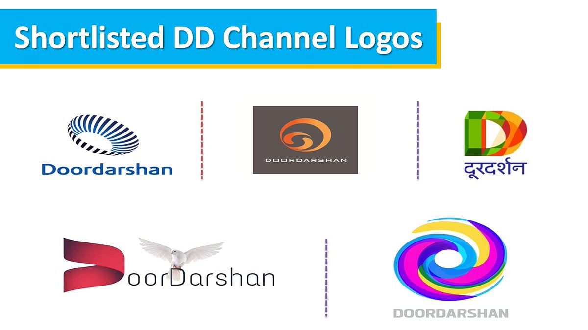 Prasar Bharati’s Twitter account posted the top five logo designs for Doordarshan, selected out of a total of ten thousand entries.