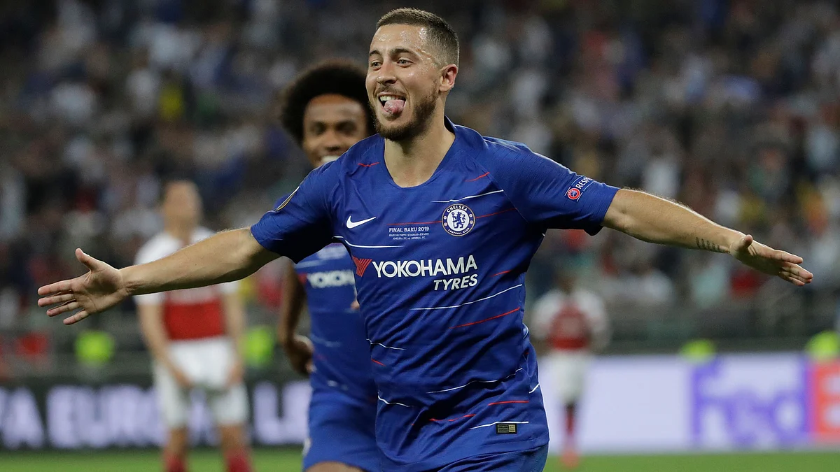 Eden Hazard was at his very best as he inspired his side to a second Europa League title in what can be his final game for Chelsea.
