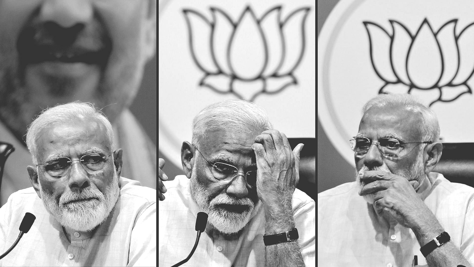 PM Modi takes no questions during his first press conference with Amit Shah.