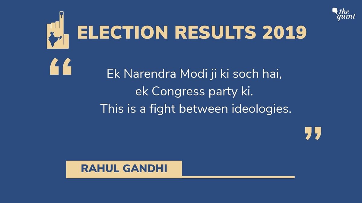 Rahul Gandhi addresses a press conference after his defeat in the Lok Sabha elections.