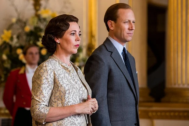Olivia Colman and Tobias Menzies in the first look of <i>The Crown </i>season 3.