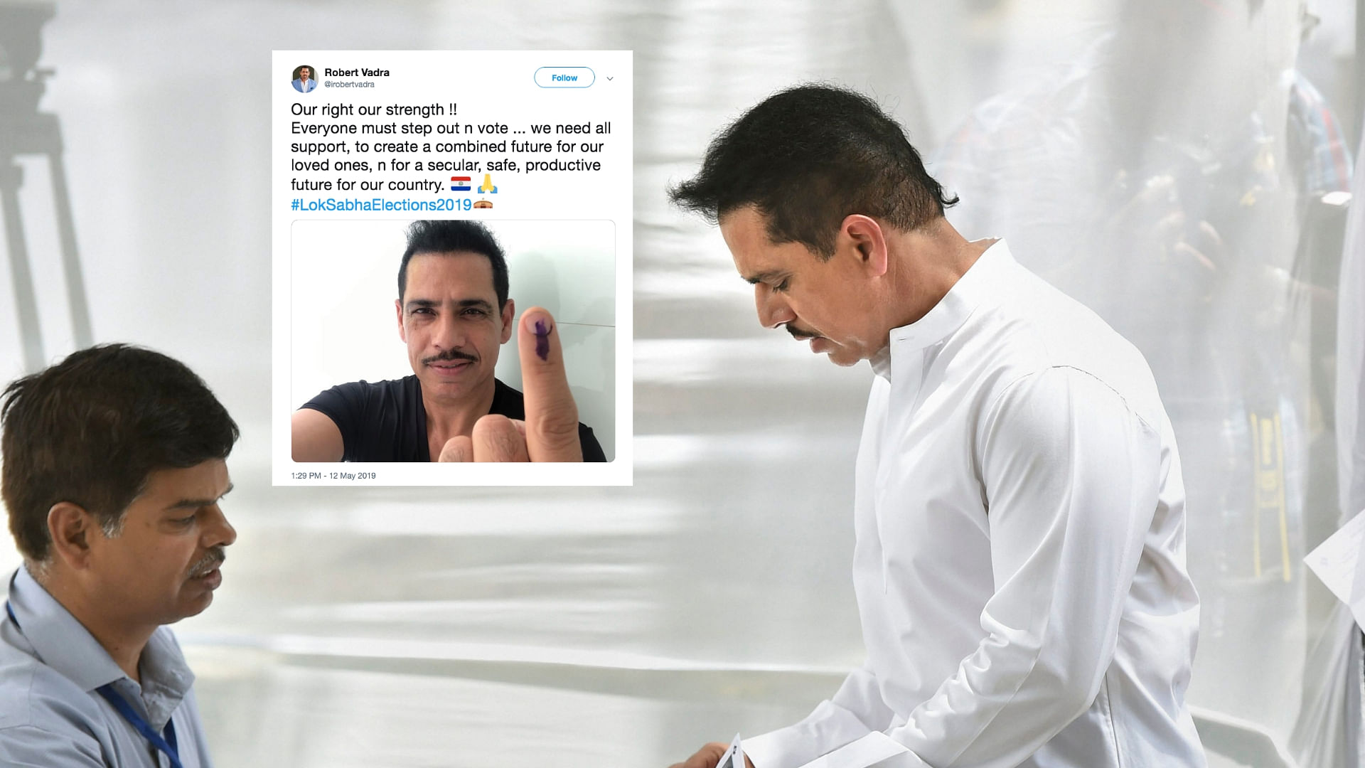 The post was later deleted, and Vadra put out another one where the Indian flag was correctly represented.