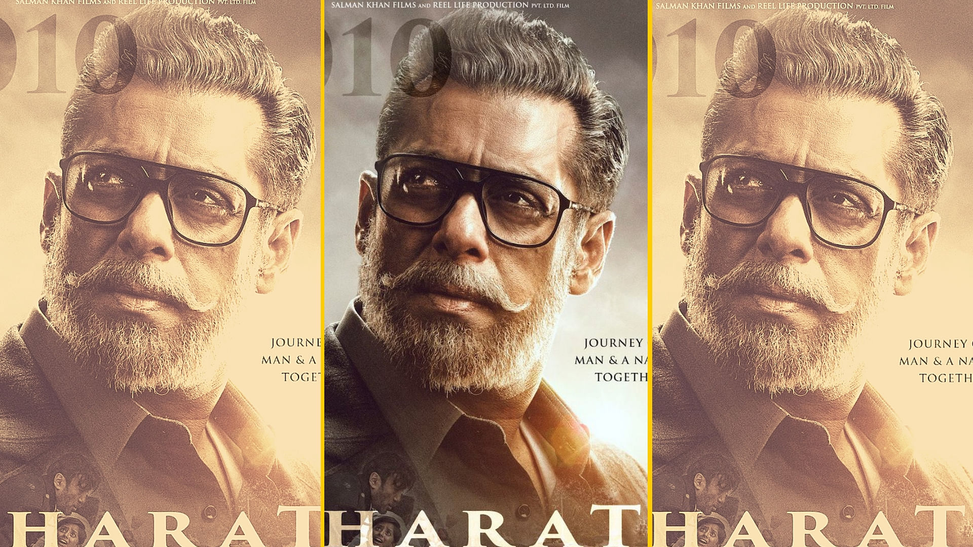 Salman Khan in a poster for <i>Bharat</i>.