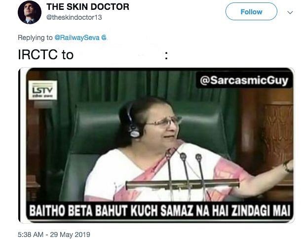 IRCTC and its recent reply to a public complaint on Twitter has gone viral. Grab your popcorn!