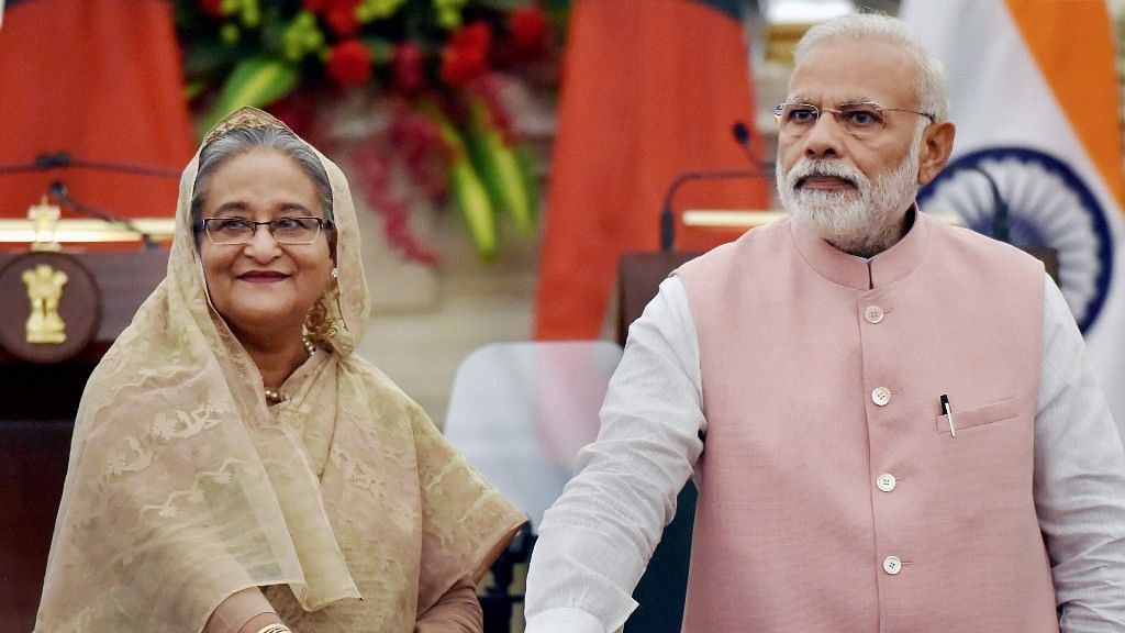 PM Modi with Sheikh Hasina during a media event. Image used for representational purposes.