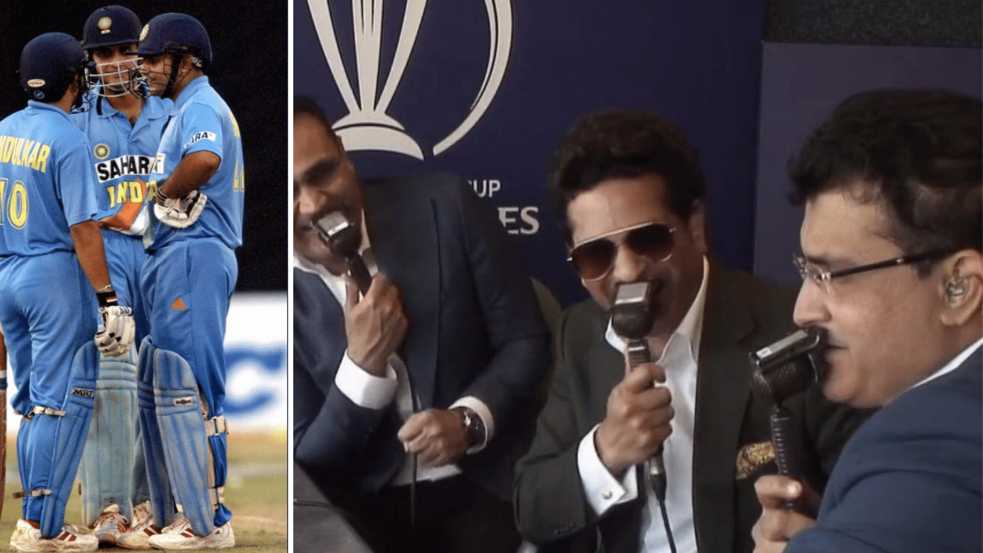 Sehwag, Sachin and Ganguly were together in the commentary box on Thursday during England - South Africa match.