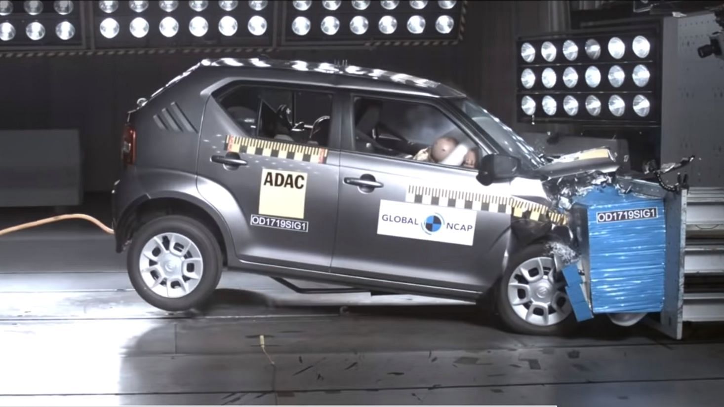 The Maruti Suzuki Ignis secured a three-star rating for adult occupant protection.&nbsp;