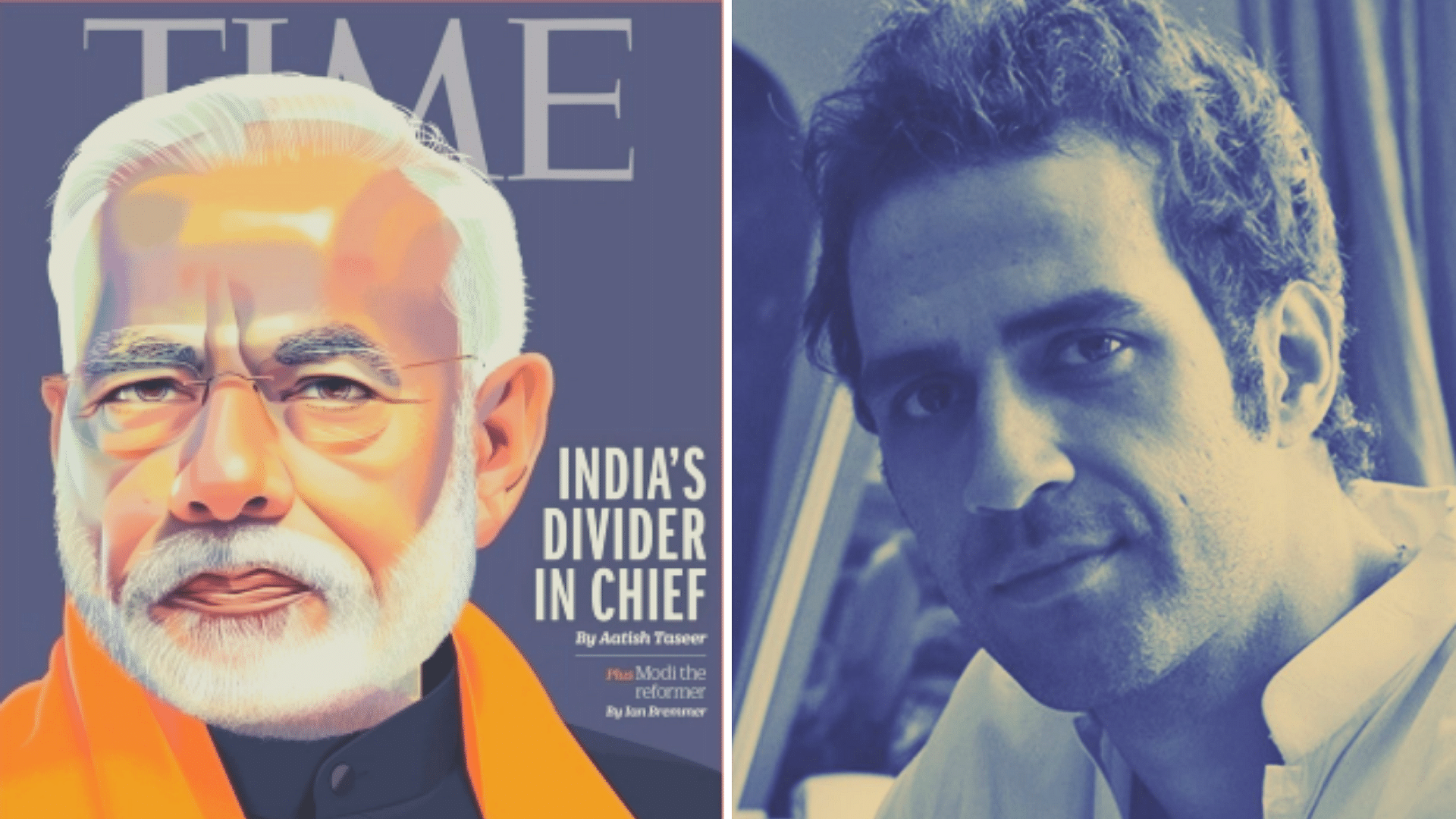 Aatish Taseer (R)is the author of the controversial <i>TIME magazine</i> essay, ‘India’s Divider In Chief’ (L).