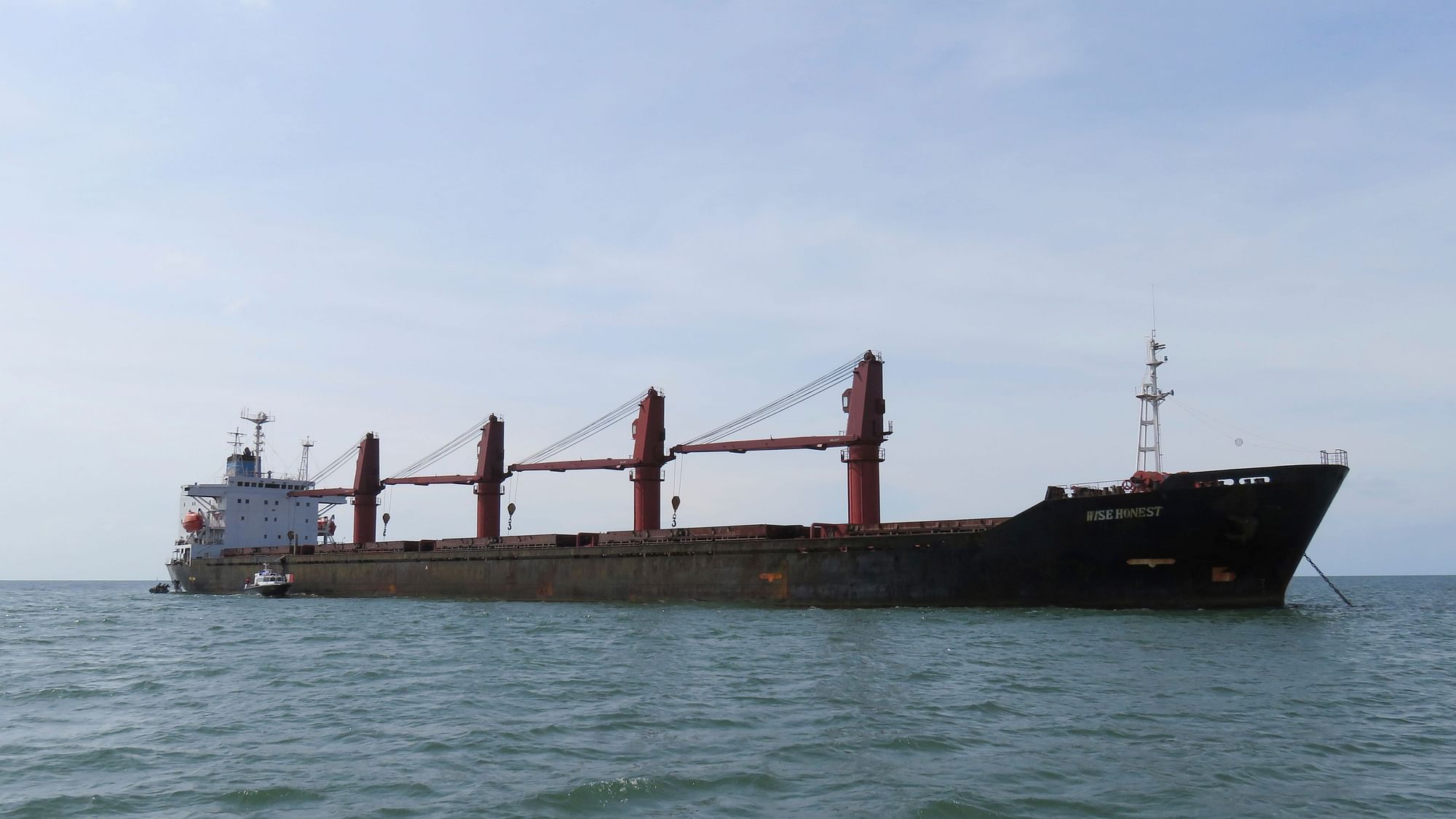 This undated photo released by the U.S. Justice Dept, Thursday, May 9, 2019, shows the North Korean cargo ship Wise Honest.