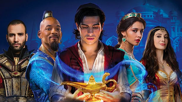 A poster of <i>Aladdin</i>.