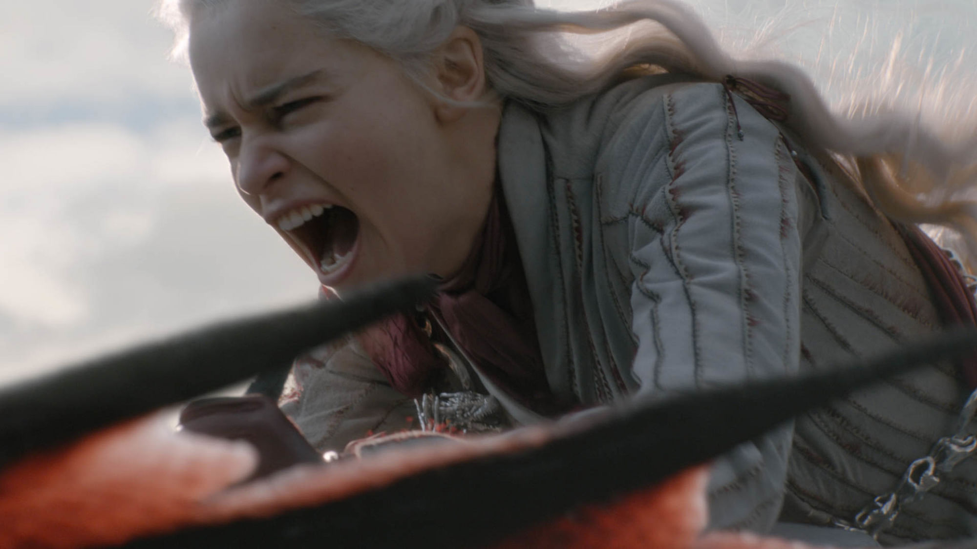 Daenerys Targaryen charges into battle field.