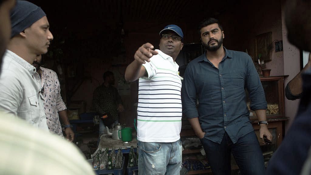 Raj Kumar Gupta with Arjun Kapoor on the sets of <i>India’s Most Wanted.</i>