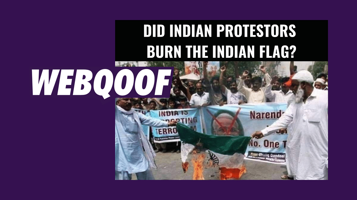 Viral Photo of Tricolour Being Burnt Is From Pakistan, Not India